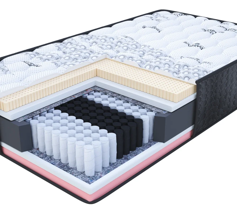 Materac multipocketowy COMFORT pianka visco, lateks - 80 x 200 - H3 średnio twardy - 25 cm