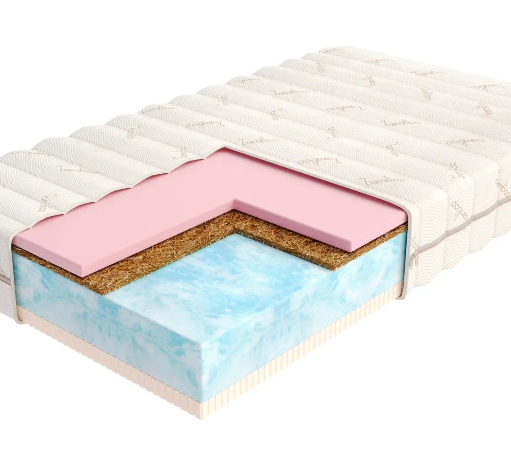 Materac piankowy ERGO bio-foam, lateks, kokos, visco - 100 x 200 - H4 twardy / H3 średnio twardy - 23 cm