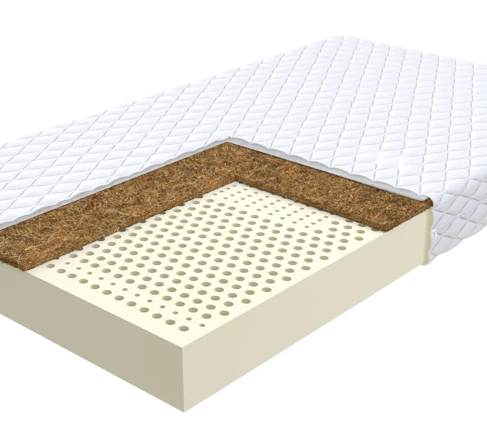 Materac lateksowy TORO lateks, kokos - 140 x 200 - H2 średnio miękki / H3 średnio twardy - 12 cm