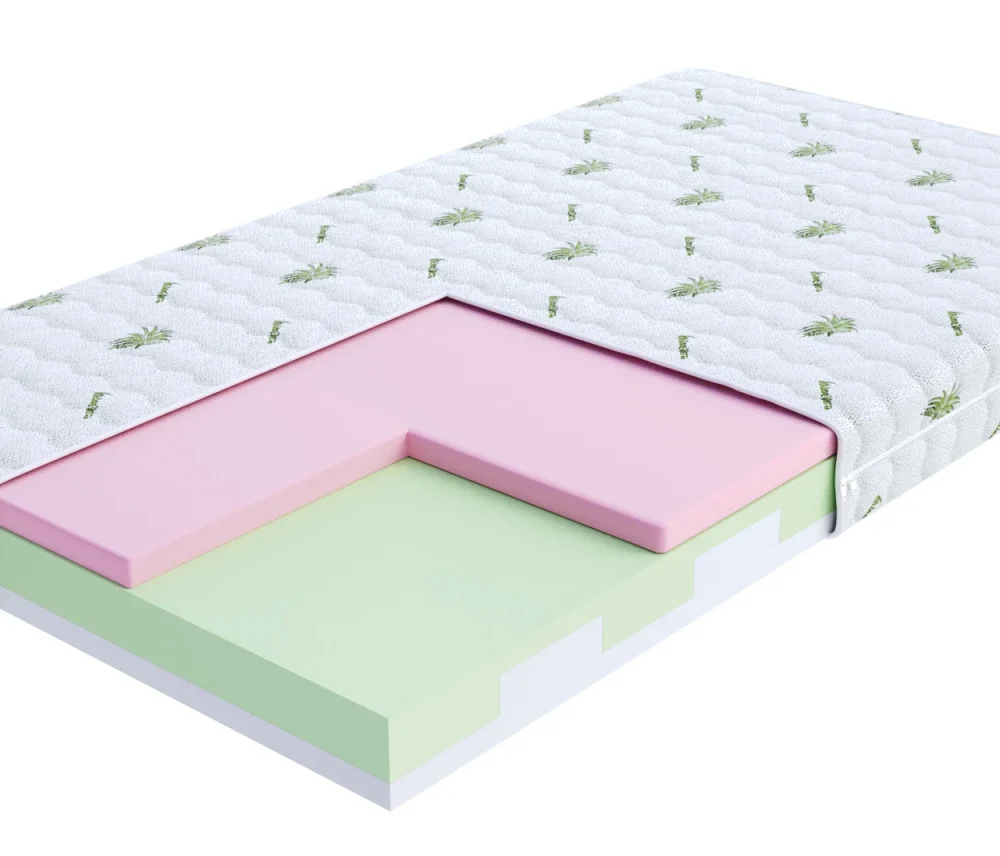 Materac piankowy MILETO pianka, visco - 70 x 140 - H2 średnio miękki / H3 średnio twardy - 11 cm