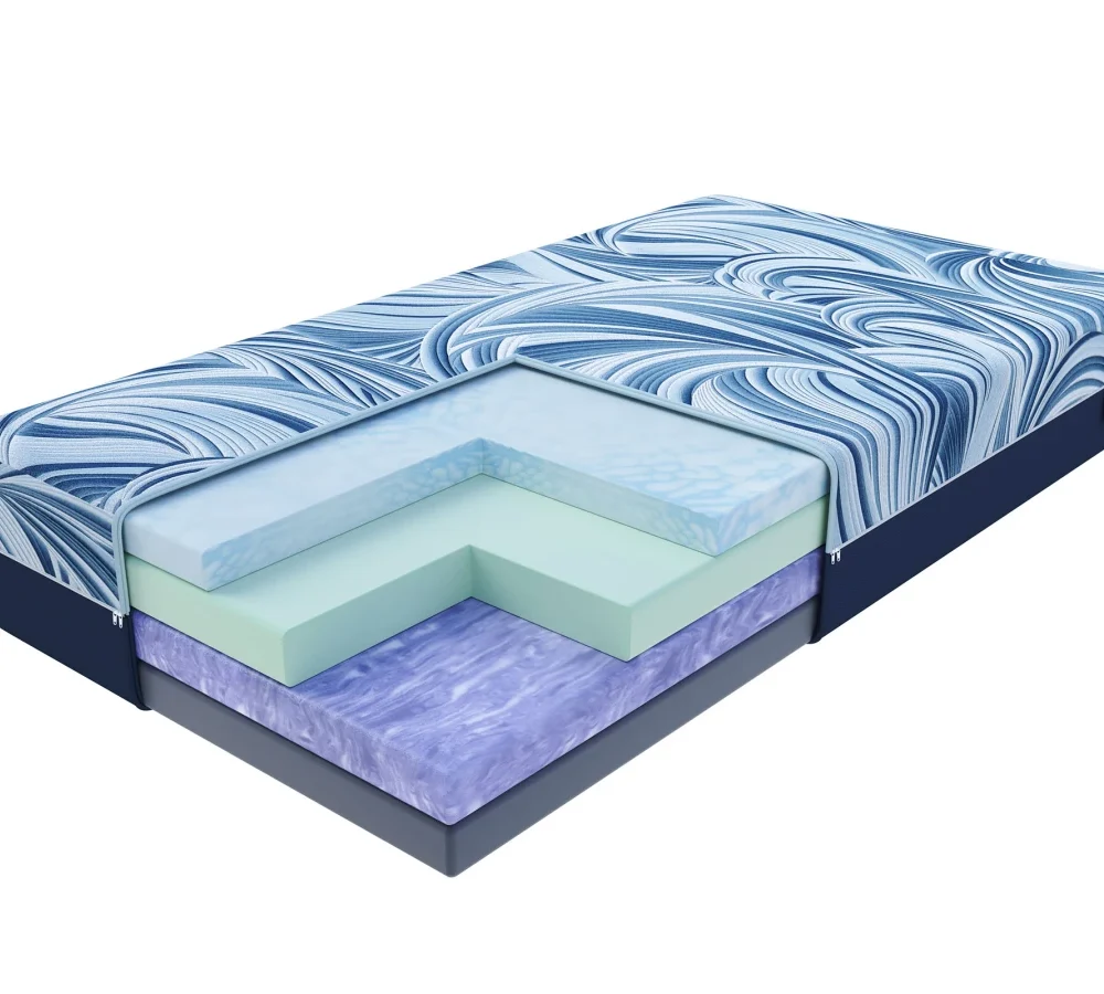 Materac piankowy DREAMER LUX SOLID GREEN, REVINE PURPLE, EUCAFEEL, HR - 160 x 200 - H4 twardy / H3 średnio twardy - 22 cm