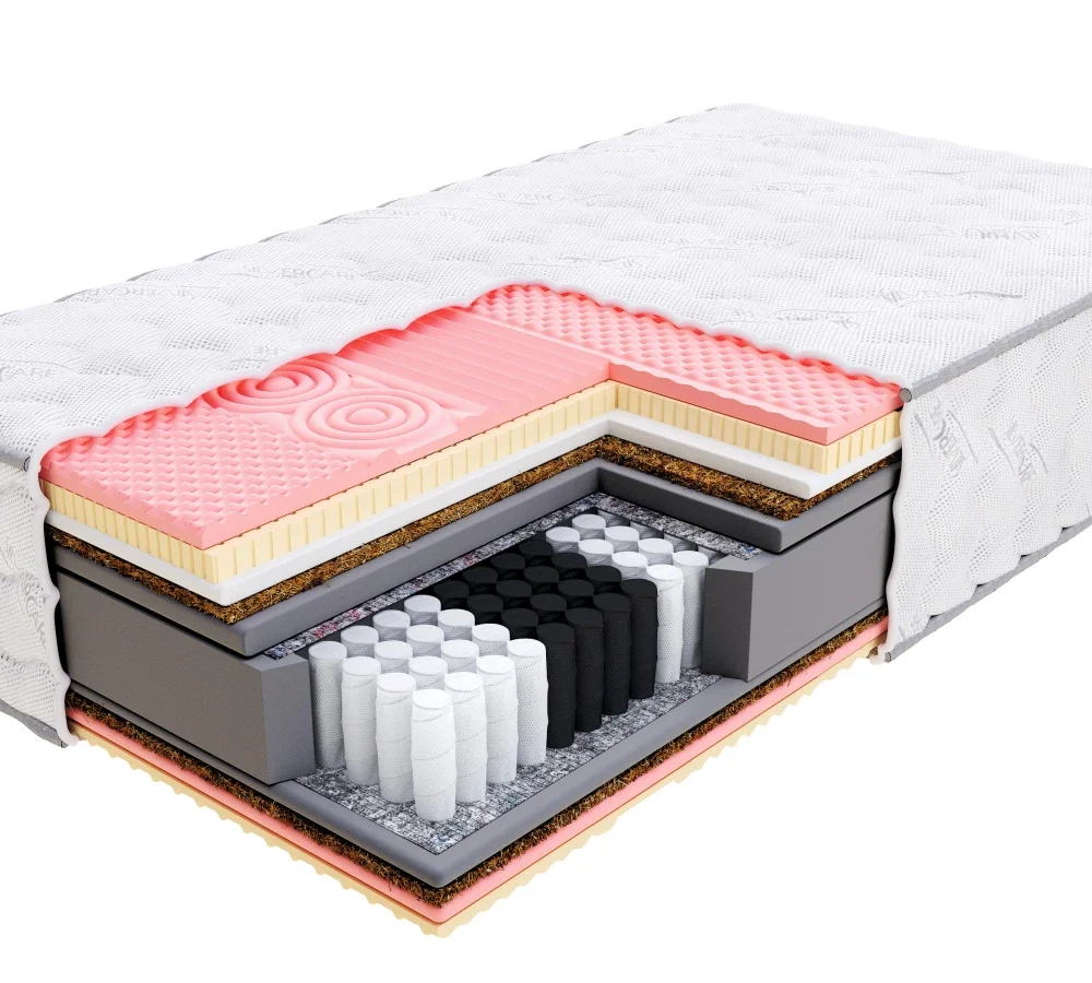 Materac multipocketowy CALYPSO pianka visco, kokos, lateks - 100 x 200 - H4 twardy / H5 bardzo twardy - 32 cm