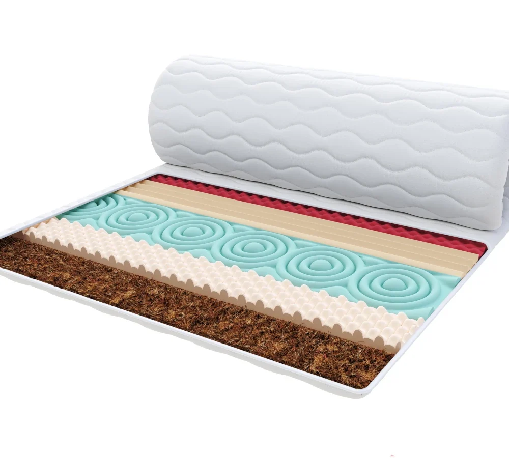 Nakładka na materac FRUTI Z KOKOSEM 5 cm - 100 x 200 - H3 średnio twardy - 5 cm