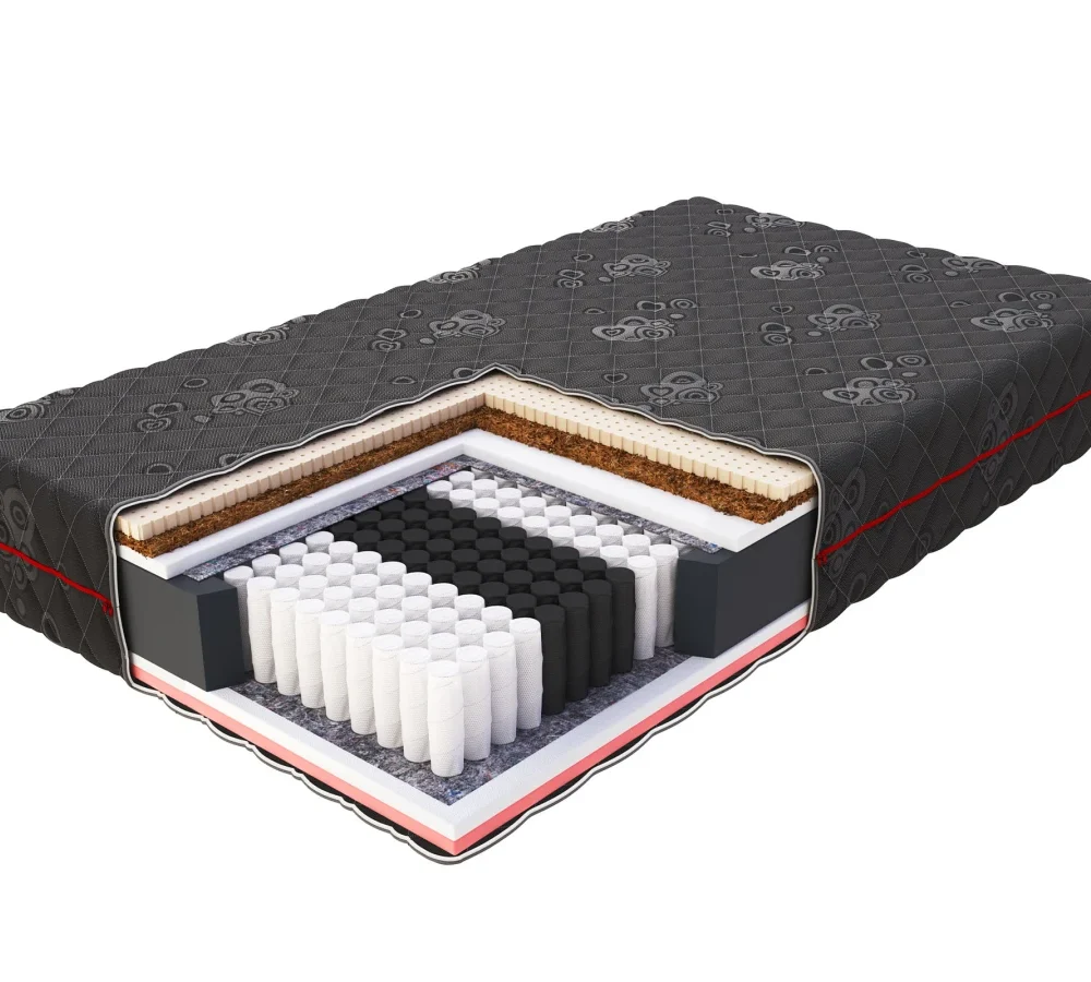 Materac multipocketowy FORZA kokos, lateks, visco - 120 x 200 - H4 twardy / H3 średnio twardy - 22 cm