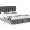 Łóżko tapicerowane AUSTIN z pojemnikiem i stelażem podnoszonym - 120x200 - TRINITY - Czarny