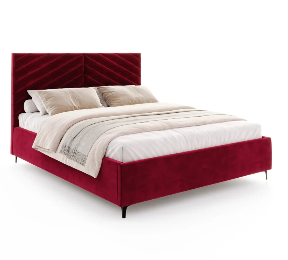 Łóżko tapicerowane ELEGANTE z pojemnikiem i stelażem podnoszonym - 120x200 - PARIS - Anthracite