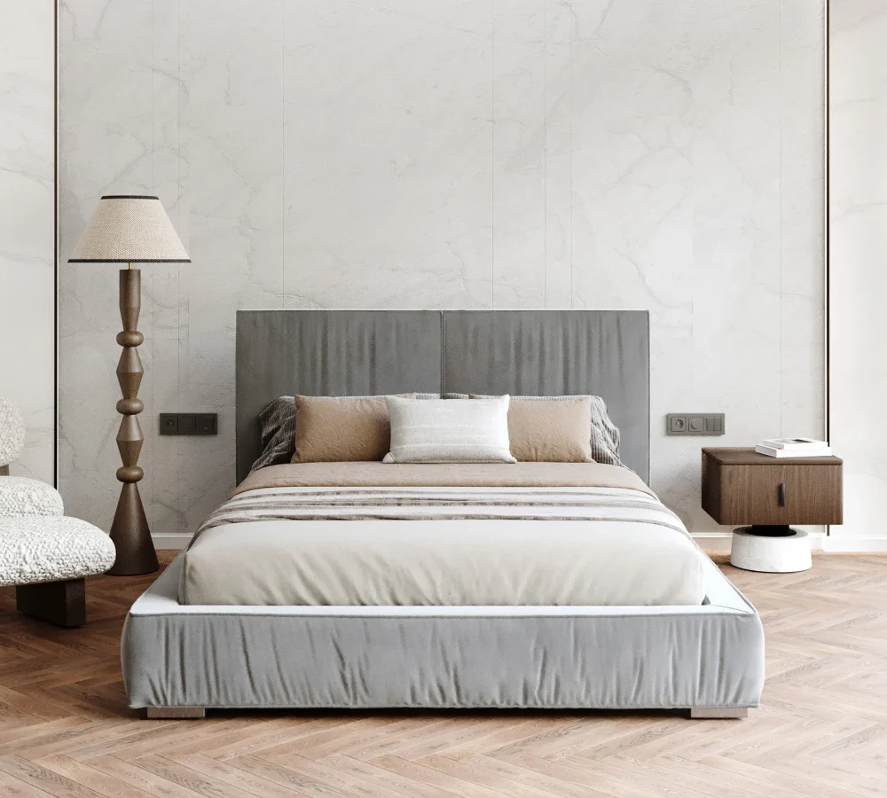 Łóżko tapicerowane ADORE z pojemnikiem i stelażem podnoszonym - 120x200 - TRINITY - Czarny