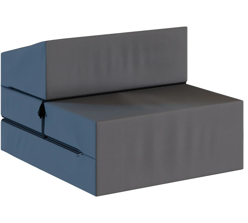 SOFKA SUZI GARDEN rozkładana, wymiary: 70x200x14 cm - 70x200x14 - TKANINA WODOODPORNA - Grafitowy