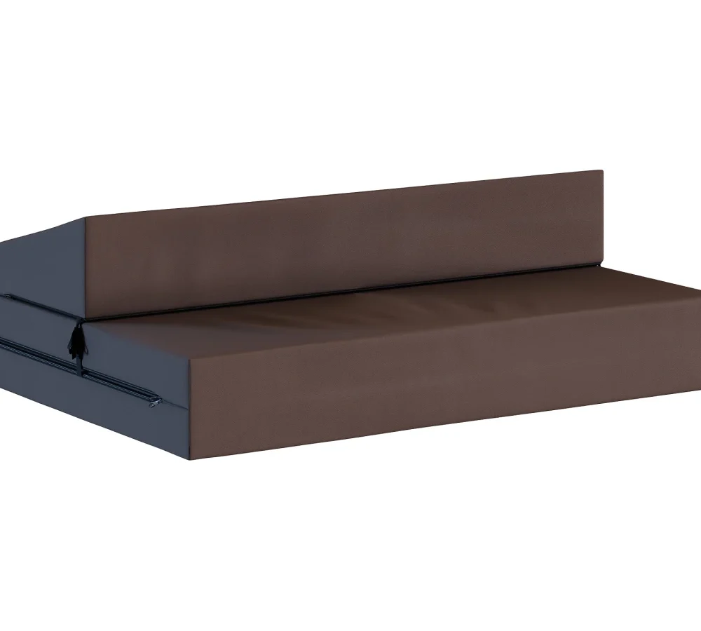 SOFKA SUZI COMFORT GARDEN rozkładana, wymiary: 120x200x9 cm - 120x200x9 - TKANINA WODOODPORNA - Grafitowy