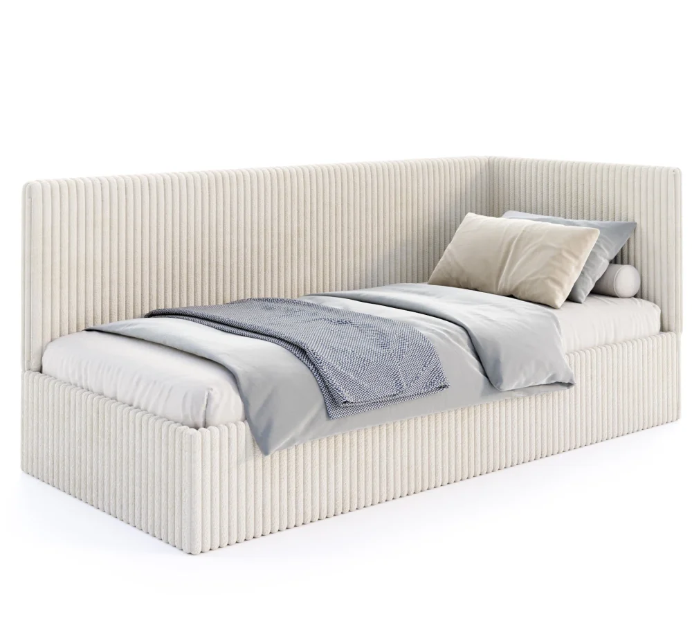 Łóżko młodzieżowe ROBIN z pojemnikiem - 100x200 - SZTRUKS PRO - Grafitowy