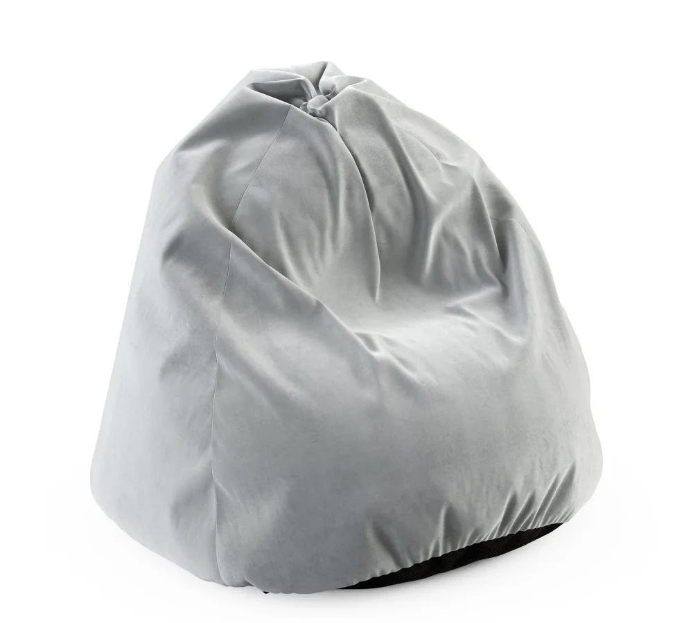 Pufa SAKO Wypełnienie kulka HCS, antypoślizg, do każdego wnętrza - 95x115 - SZTRUKS - Czarny