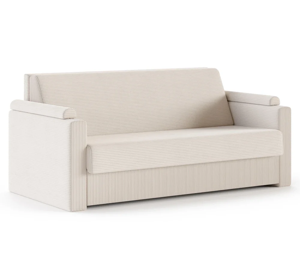 Sofa VIBO z funkcją spania i systemem rozkładania typu włoskiego, z materacem, powierzchnia spania 140×200 cm - 185x92 - SZTRUKS - Czarny
