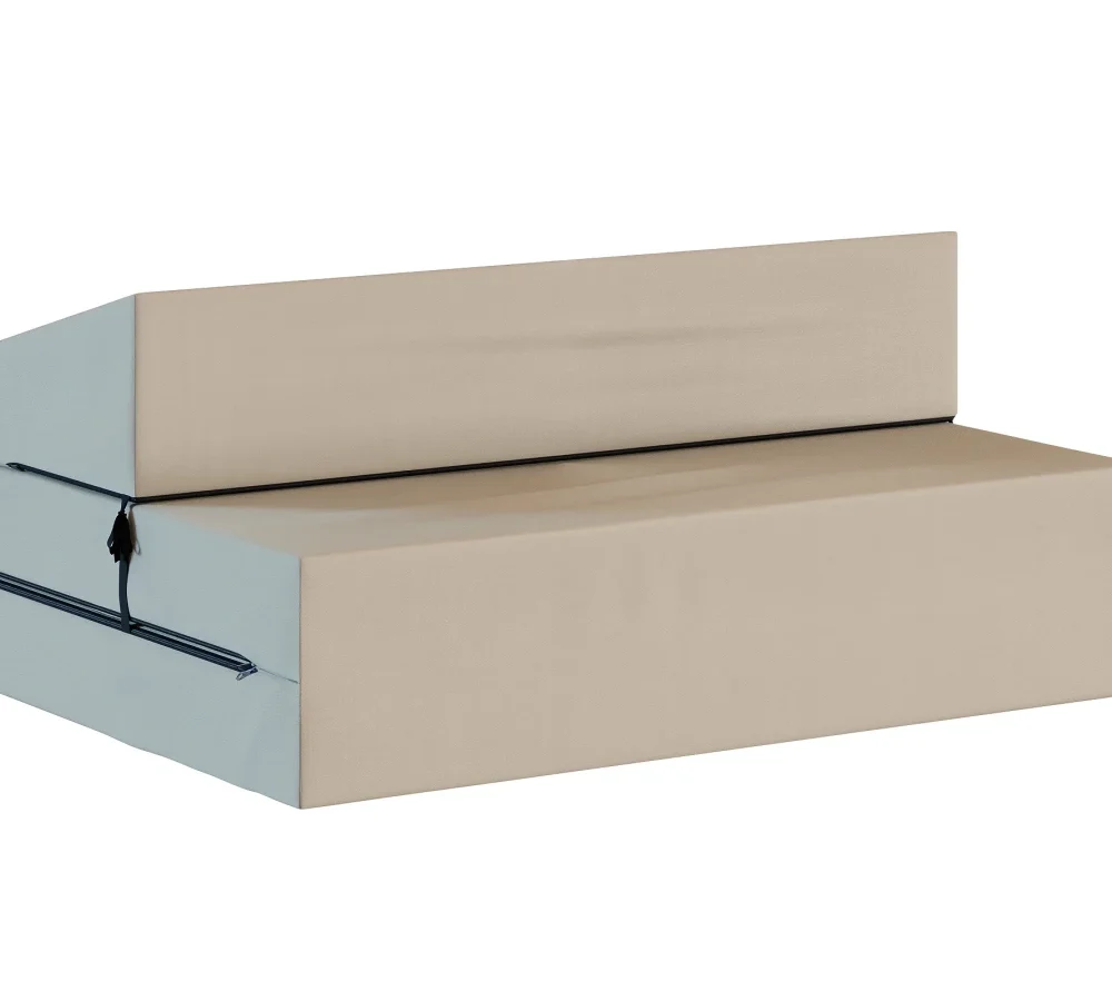 SOFKA SUZI GARDEN 120x200 Pianka, tkanina wodoodporna Wysokość: 14 cm, Kolor: Brązowy