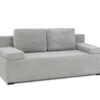 Sofa LINEA rozkładana, z poduszkami, tkanina: sztruks - 202x87 - SZTRUKS - Czarny